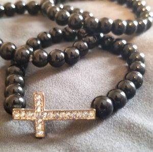 Black, 3 piece bracelet